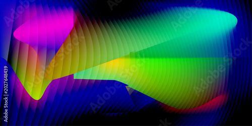 Colorful Geometric Wave Abstract Background
