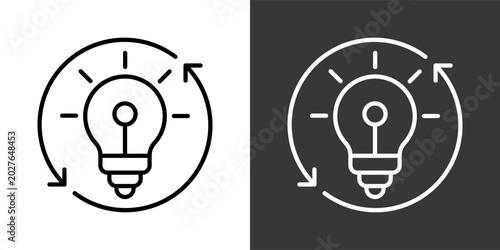 Obraz na płótnie Share Ideas Black And White Icon Set Collection Pack Vector Illustration
