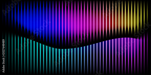 Pink Purple Neon Wave Background
