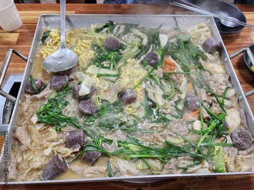 Obraz na płótnie 수원 먹거리 백순대볶음