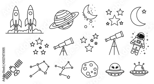 Space exploration rockets planets stars astronomy