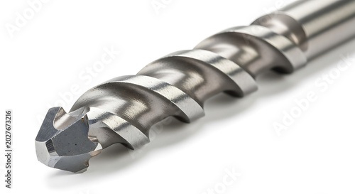 Metal drill bit closeup view