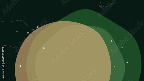 Stylized abstract composition with layered earthy tones and organic shapes