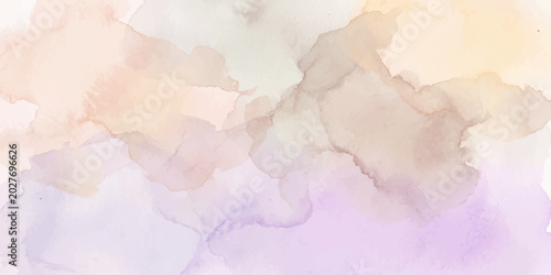 Quadro su tela Abstract Blue Watercolor Cloud Smoke Texture Background with Soft Sky and Paper
