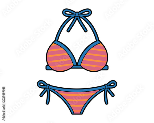 Bra Lingerie Icon Vector Illustration, Women Undergarment Fashion Design, Female Clothing Apparel Graphic