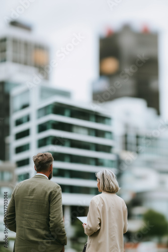 Commercial Real Estate Consultants Viewing Urban Development