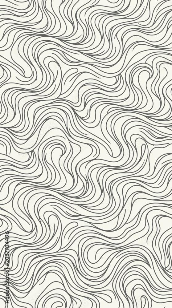 Obraz premium Abstract wavy line texture with repetitive curves for modern design and backgrounds.