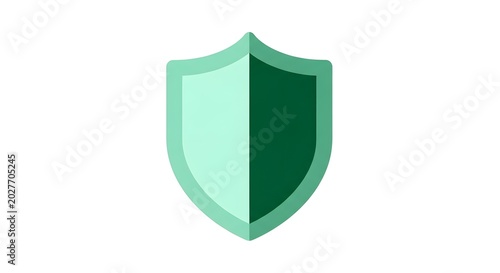 Green Shield Icon for Cybersecurity and Protection