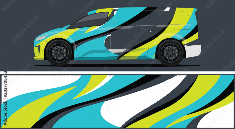 Fototapeta premium Sport Car Racing Vehicle Design 3.