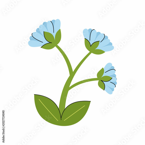 field plant with blue or white flowers.