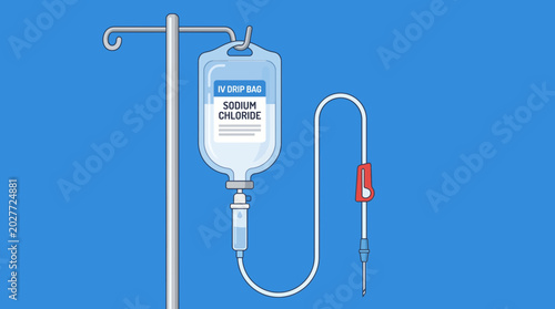 Cuadro en lienzo IV Drip Bag Intravenous Therapy