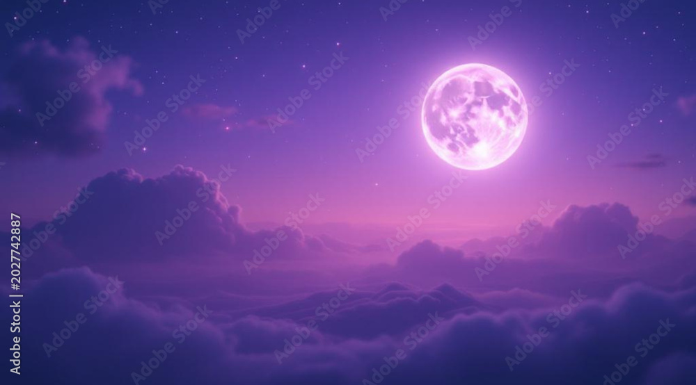 Fototapeta premium night sky with moon and stars