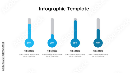 thermometer infographic template for business