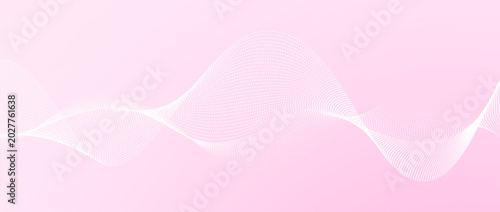 Billede på lærred Pink rose dotted wave pattern background