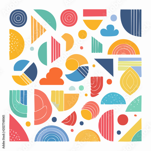 Abstract Geometric Shapes Pattern