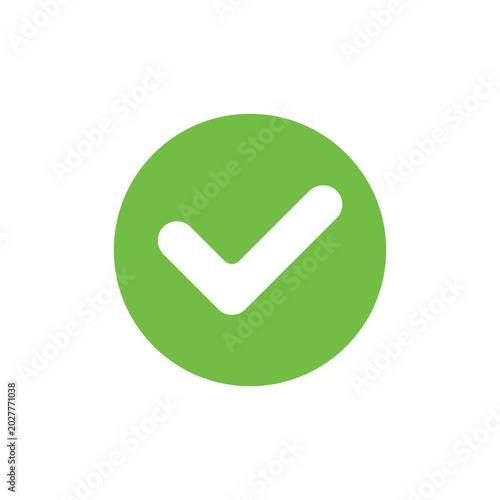 Green Check Mark Icon Approval Success Symbol