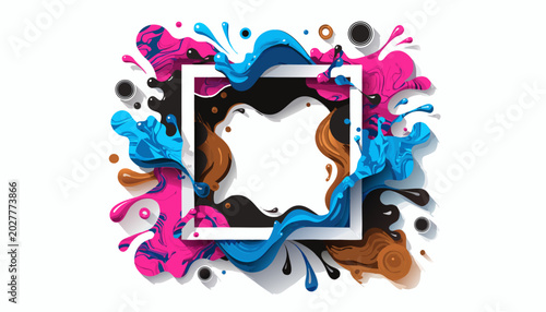 Colorful Layered Fluid Art Background for Creative Design and Modern Branding.eps