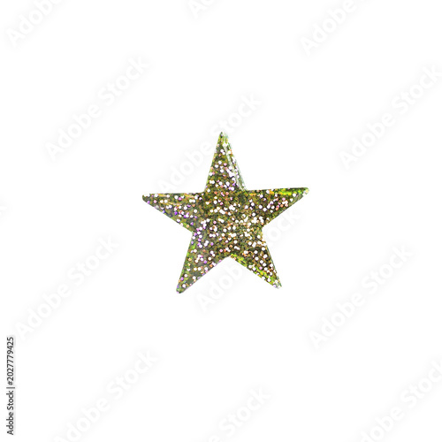 Gold Glitter Holographic Star Sticker