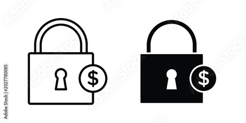 Photos Fixed price icon. Flat vector illustration in black. EPS 10