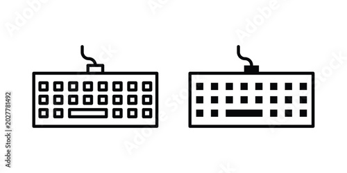 Fotografi Keyboard icon. Flat vector illustration in black. EPS 10