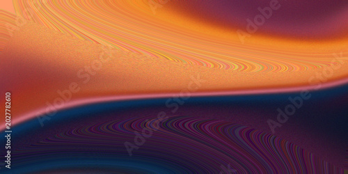 Abstract vibrant orange blue and purple wavy background with distorted stripes, perfect for striking artistic concepts.