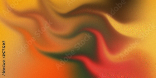 Abstract vibrant orange yellow and red wavy pattern background with grainy texture, ideal for dynamic design projects.