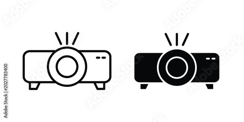 Konstfotografi Projector icon. Flat vector illustration in black. EPS 10