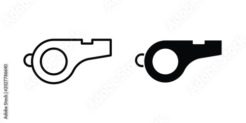 Quadro em tela Whistle icon. Flat vector illustration in black. EPS 10