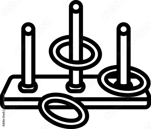 Ring Toss Game Line Icon