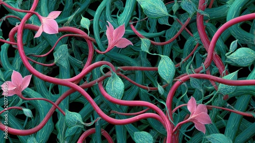 bio digital, digital fusion, leaf fusion, glowing leaves, natural leaves, bio tech, eco tech