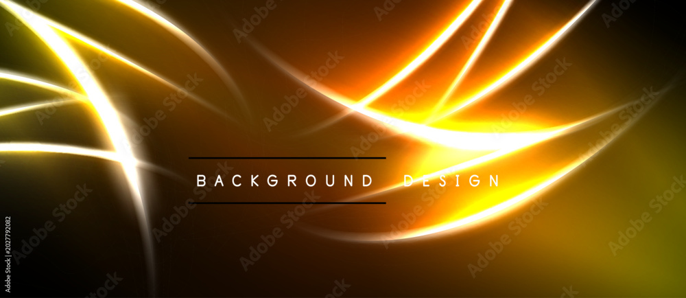 Foto Bright orange lines intersect, creating dynamic abstract background