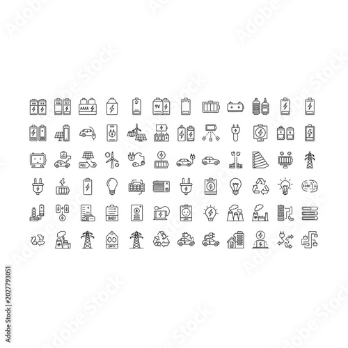 Diverse collection of industrial and shipping vector icons with logistics