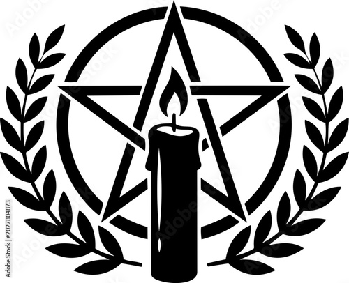 Vászonkép Mystical Sacred Ritual Candle