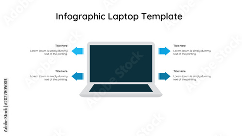vector laptop of infographic template