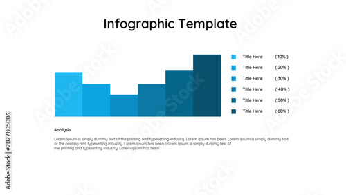 stocked bars infographic template for business