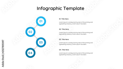 step circle infographic template for business