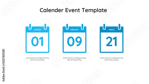 vector calendar template for business presentation
