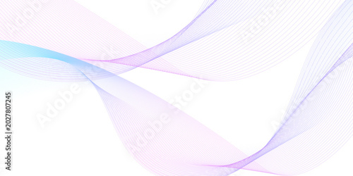 White wave curve lines banner background design. Abstract soft wave lines dynamic flowing purple and blue isolated background. Vector Illustration of the pink pattern of lines. stripes on white.
