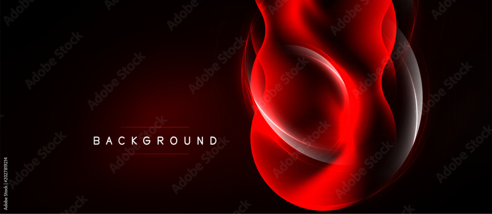 Naklejka premium Abstract red glow, dynamic lines, dark background. Modern design element, suitable for digital projects, presentations.
