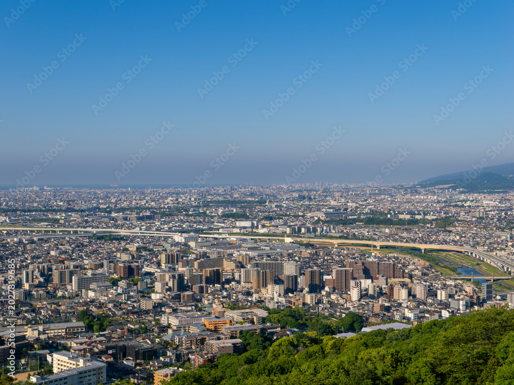 Obraz premium 五月山から見る都市の風景