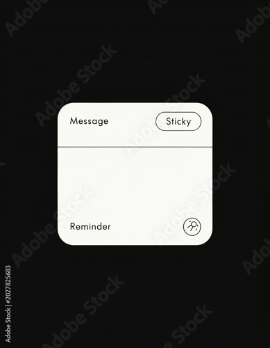 Clean Sticky Paper Card Layout for Notes and Reminder Concepts