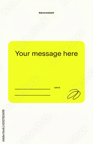 Simple Reminder Paper Card Mockup with Modern Minimal Style