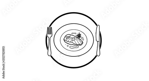Canvas Print Tasty burger on a plate.