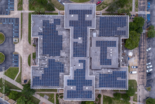 University of New Orleans — Solar Panel Rooftop Nadir Aerial