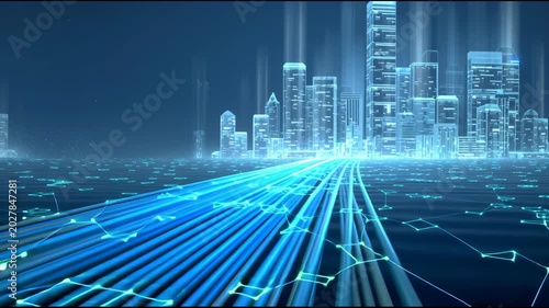 Fiber optic cables, high-speed internet, run beneath the ocean.