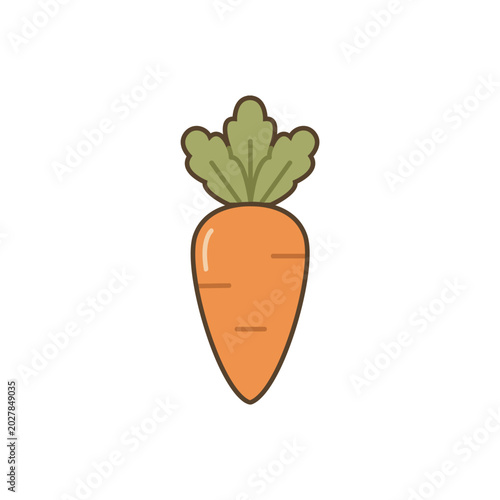 Cute Carrot Cartoon Icon