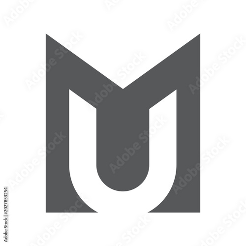Letter MU logo design