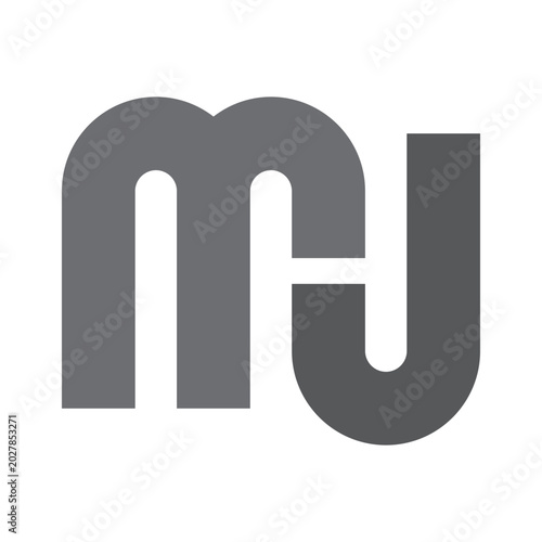 Letter MU logo design