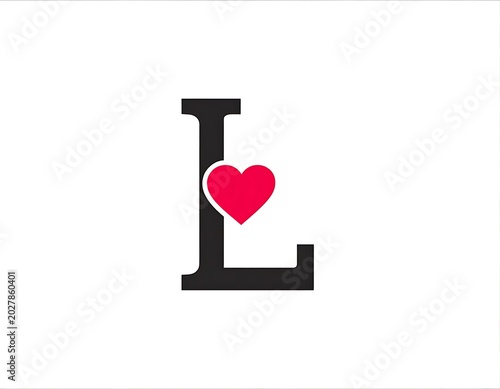 A stylized letter with a heart (1)
