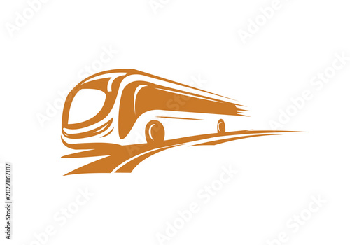 Bus icon PNG, Travel bus logo Transparent  Background design